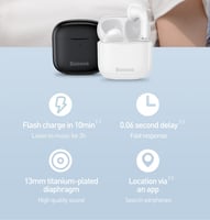 سماعة بلوتوث بيسوس لاسلكية للاذن Bowie E3