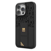 كفر هاتف ايفون 16 برو لون اسود مع ستاند من ليفلو