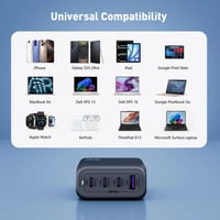 منصة شحن JODA فولتيكس بقوة 65 واط بثلاث منافذ تايب...