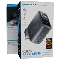 شاحن حائطي Powerology Voltflow GaN PD 140W - أسود