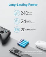 انكر بطارية قلوية AAA عدد 4