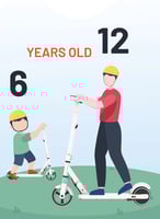 سكوتر كهربائي للأطفال لايف ستايل بقوة 150 واط و مس...