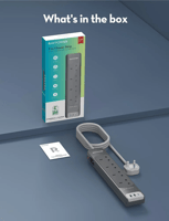 توصيلة راف باور 4 منافذ طاقة ومنفذين USB-A ومنفذ U...