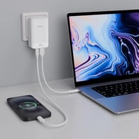 محول Porodo TerraCharge ثنائي المنفذ 65 واط GaN -...