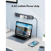 توصيلة راف باور 6 منافذ بقوة 3150 واط - رمادي