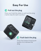 فيش سفر راف باور متعدد المداخل مع منفذين تايب سي و...