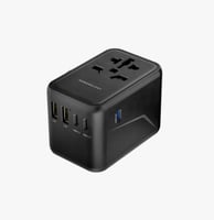 محول سفر عالمي متعدد المنافذ بقوة 65 وات PD مع مخر...