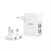 فيش جداري أنكر - 4 مخارج - ابيض