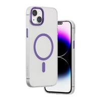 كفر ايفون لجوال ايفون 14 بلاس بلون شفاف وبنفسجي لي...