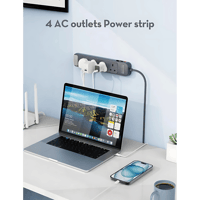 توصيلة راف باور 4 منافذ بقوة 3150 واط - رمادي