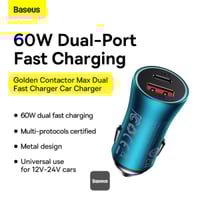 شاحن سيارة Baseus Golden Contactor Max Dual Fast C...