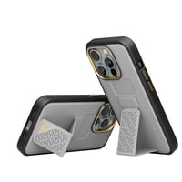 جراب جوال ايفون 15 برو مع مسكة ايفون رمادي ليفيلو