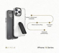 حافظة Levelo Morphix Grip متوافقة مع MagSafe، زواي...