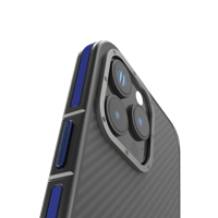 جراب جوال ايفون 16 برو كاربون لون ازرق من ليفلو