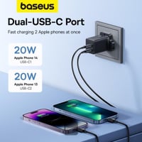 شاحن سريع Baseus PD 40W ثنائي النوع C - محول شحن U...
