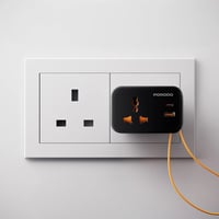 فيش السفر 20 واط 3 منافذ مع سلك تايب سي 30 سم بورو...