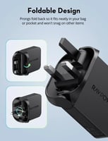 شاحن جداري راف باور نحيف بقوة 35 واط منفذ تايب سي...