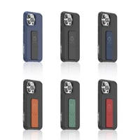 جراب جلد قرين لهاتف ايفون 14 - أسود مسكة ازرق