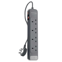 توصيلة راف باور 4 منافذ بقوة 3150 واط - رمادي