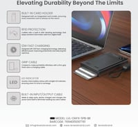 باور بانك محمول 3 في 1 من ليفيلو أونيكس، بطارية 50...