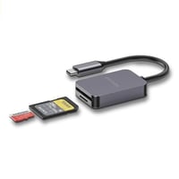 قارئ بطاقات بورودو 2 في 1 USB-C SD MicroSD - رمادي