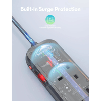 توصيلة راف باور 6 منافذ بقوة 3150 واط - رمادي