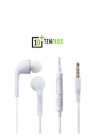 سماعة اذن سلكيه بمدخل 3.5mm AUX من TEN PLUS - ابيض
