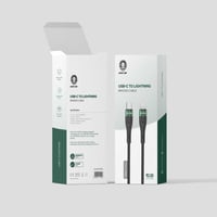 كابل قرين لايون USB-C إلى Lightning مضفر 1M PD 20W...