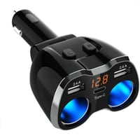 قرين لايون محول شاحن سيارة متعدد المنافذ - أسود