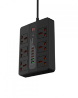 بورودو توصيلة كهربائية متعدد المنافذ 6× منافذ كهرب...