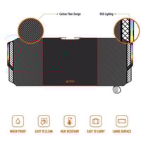بورودو طاوله مكتب العاب RGB مقاوم للماء - أسود