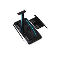 حامل رأسي مع مروحة تبريد لوحدة تحكم PS5، وقاعدة شح...