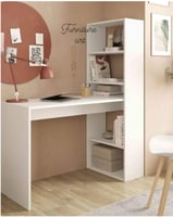 مكتب خشب ام دى اف، 120×140×50 سم - ابيض