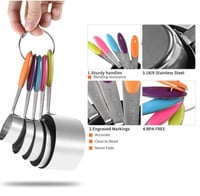 مجموعة اكواب وملاعق قياس 10 قطع في قوالب طهي من ال...