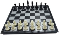 لعبة شطرنج مغناطيسي متوسط الحجم أبيض و أسود