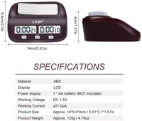 ساعة شطرنج مميزة
