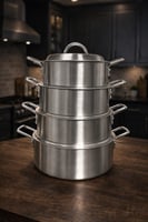 طقم قدور المنيوم مسطح ثقيل