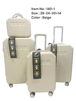 طقم شنط سفر فايبر 4 قطع 28-24-20+14 موديل 140