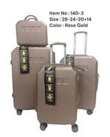 طقم شنط سفر فايبر 4 قطع 28-24-20+14 موديل 140