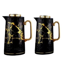 طقم ترامس لون اسود مذهب 1 + 0.5 لتر