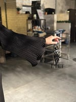 عباية كتان كسرات مموج