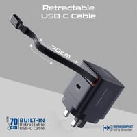 بروميت - شاحن GaN فائق السرعة بقوة 65 واط مع كابل...