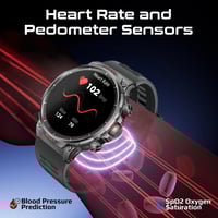 بروميت - (xWatch-R20.BLACK) - ساعة ذكية متينة مع ش...