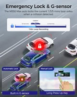 ازدوم - داش كام AZDOME M550 Max ثلاث كاميرات أمامي...