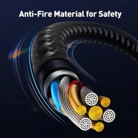 جودا - كيبل شحن نايلون تايب سى الى تايب سى بقوة 60...