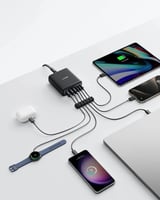 انكر - منصة شحن بقوة 112 واط ثلاث منافذ يو اس بي و...