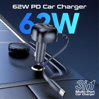 بروميت - شاحن سيارة متعدد المنافذ بقدرة توصيل طاقة...