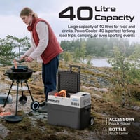 بروميت - ثلاجة صغيرة متنقلة بسعة 40 لتر مزودة ببطا...