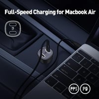 جودا - شاحن سيارة TUBE 45 PD بقوة 45W بمنفذين USB-...