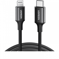 يوجرين - سلك شاحن USB-C إلى آيفون بطول 1 م - أسود